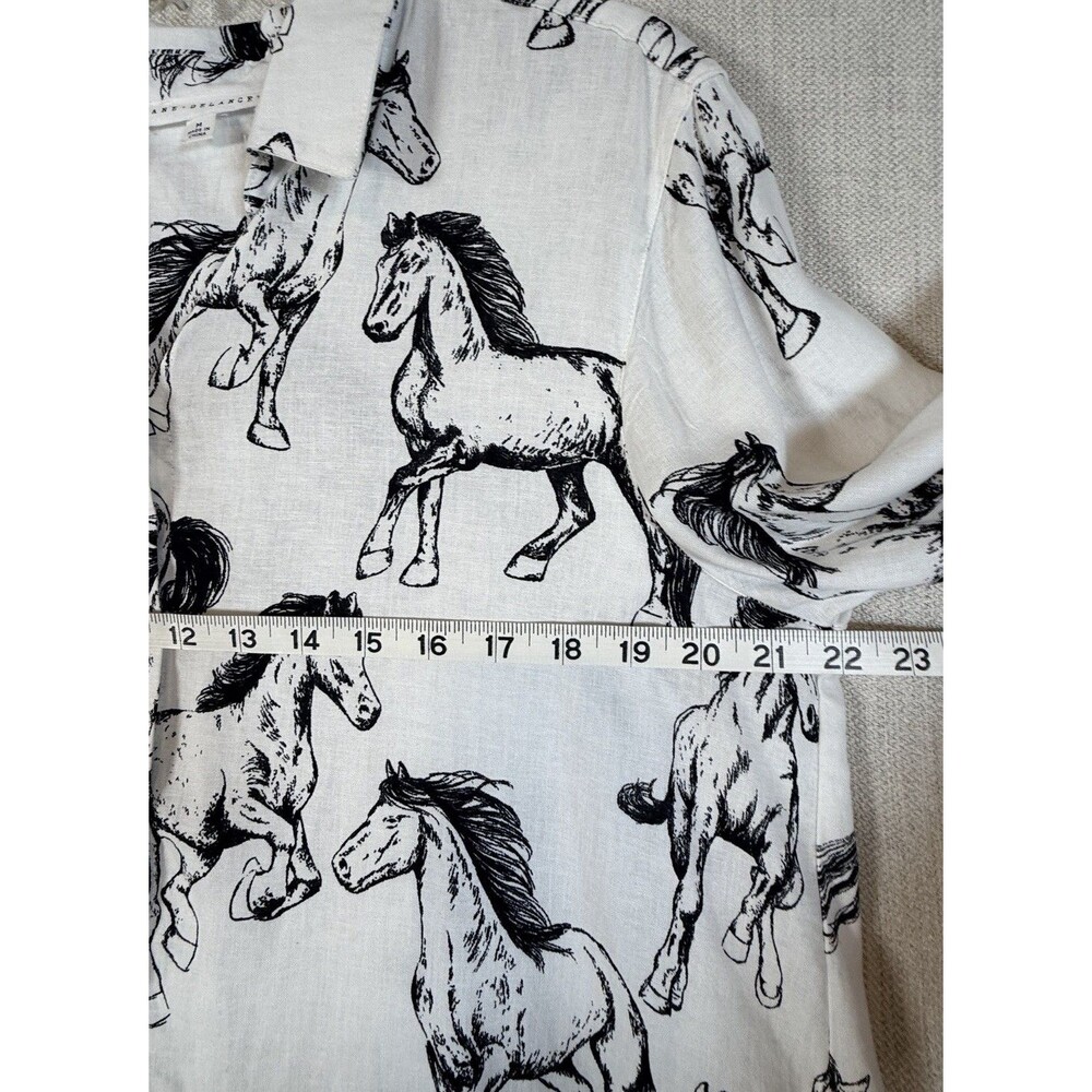 Anthro Jane & Delancey Horse Top Cowgirl Equestrian Western Oversized Size M - Picture 7 of 7